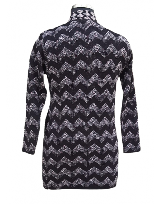 Women Long coat Black  Front Design with button
